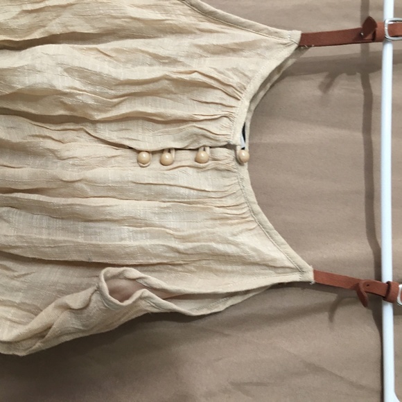 Volume One SZ M Ruffle Western Faux Leather Straps - Picture 3 of 5